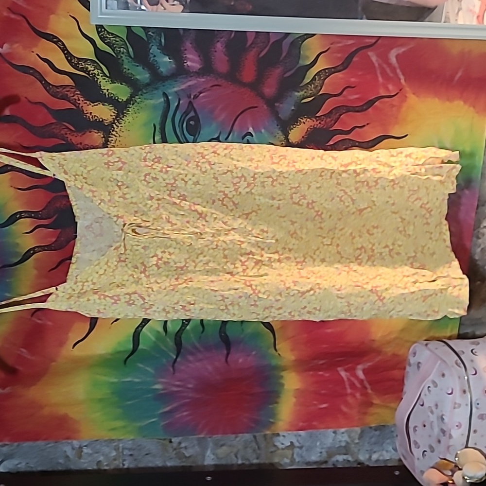 Yellow flowered dress